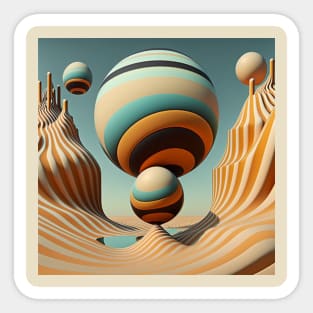 Surreal Sphere Sticker